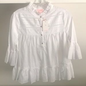 White pique-like top